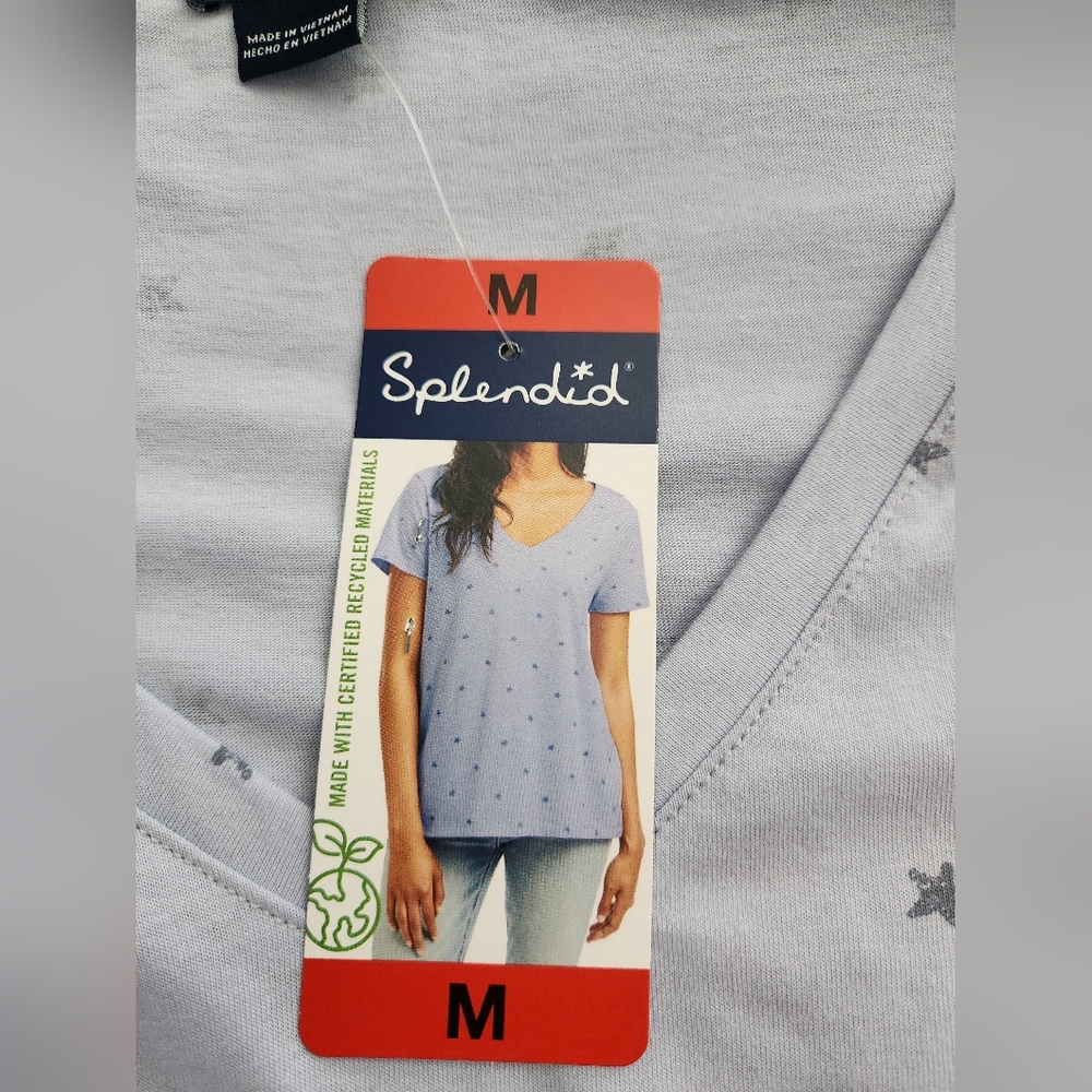 Splendid Women Short Sleeve V-Neck T-Shirt ~PURPLE ~MEDIUM **NEW - Picture 8 of 12